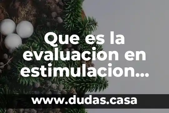 Que es la evaluacion en estimulacion temprana