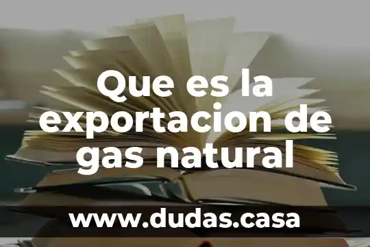 Que es la exportacion de gas natural