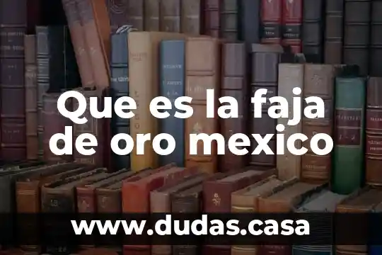 Que es la faja de oro mexico