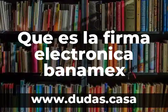 Que es la firma electronica banamex