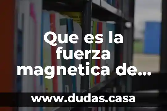 Que es la fuerza magnetica de un conductor