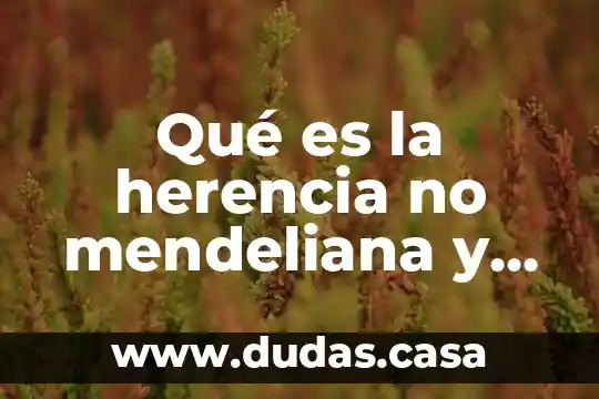 Qué es la herencia no mendeliana y qué tipos existen