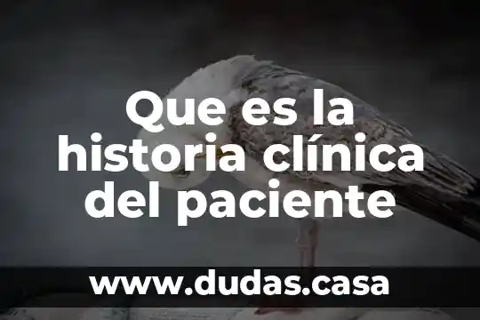Que es la historia clínica del paciente