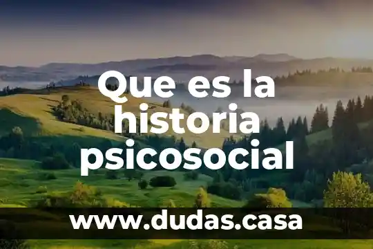 Que es la historia psicosocial
