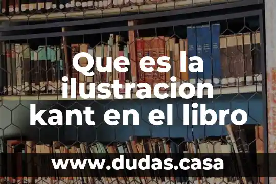 Que es la ilustracion kant en el libro