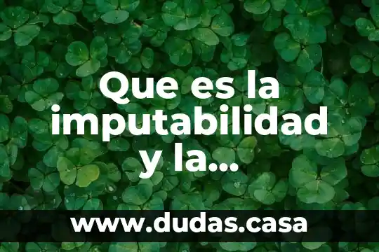 Que es la imputabilidad y la inimputabilidad en psicologia