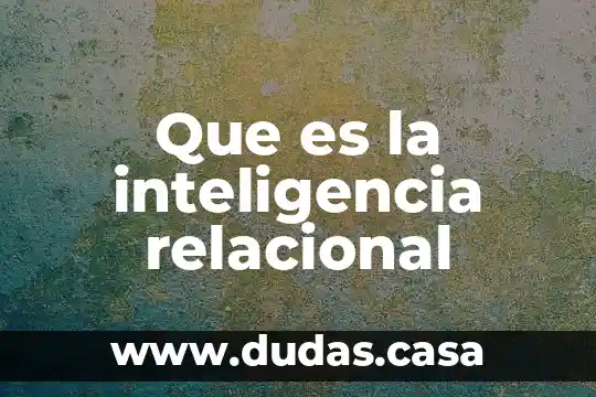 Que es la inteligencia relacional