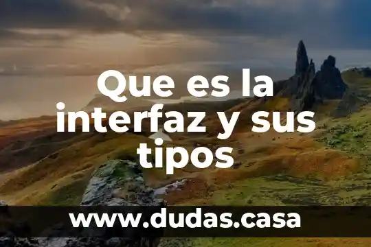 Que es la interfaz y sus tipos