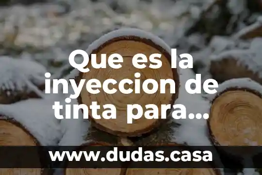 Que es la inyeccion de tinta para identifiacr los productos