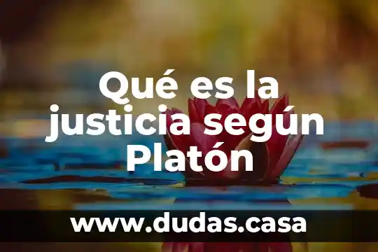 Qué es la justicia según Platón