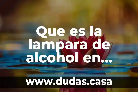 Que es la lampara de alcohol en quimica