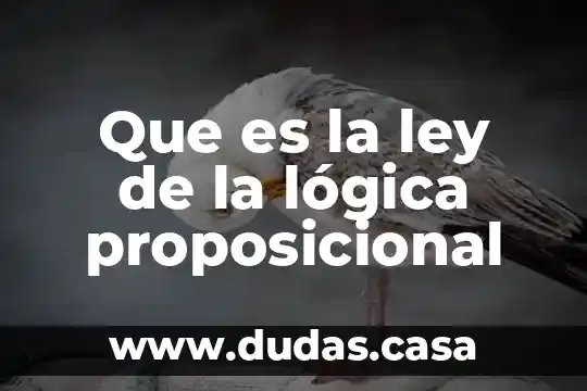 Que es la ley de la lógica proposicional