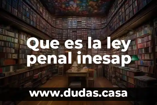 Que es la ley penal inesap