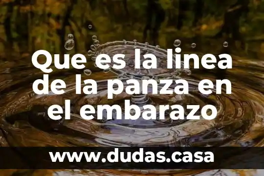 Que es la linea de la panza en el embarazo