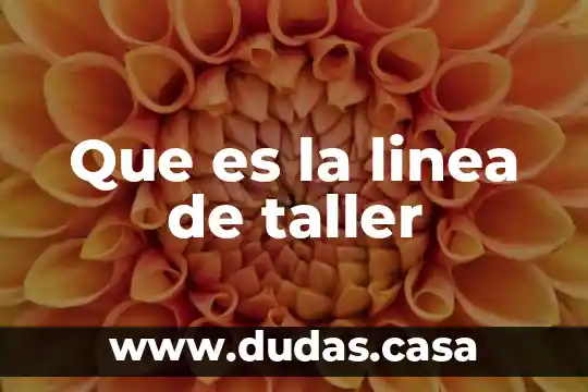 Que es la linea de taller