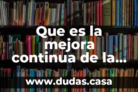 Que es la mejora continua de la educación 2019