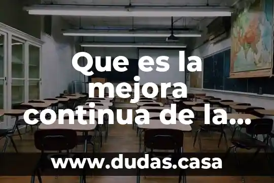 Que es la mejora continua de la productividad
