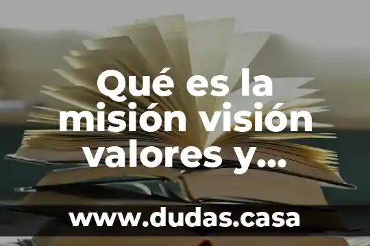 Qué es la misión visión valores y políticas