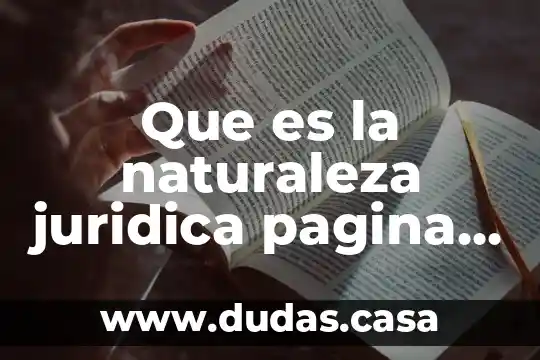 Que es la naturaleza juridica pagina unam