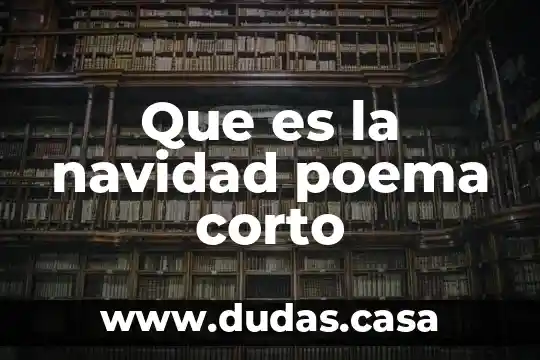 Que es la navidad poema corto