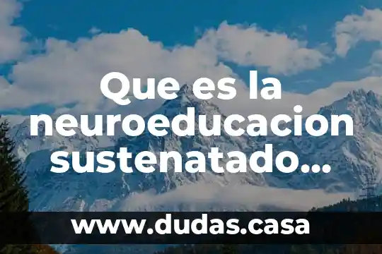 Que es la neuroeducacion sustenatado con autores