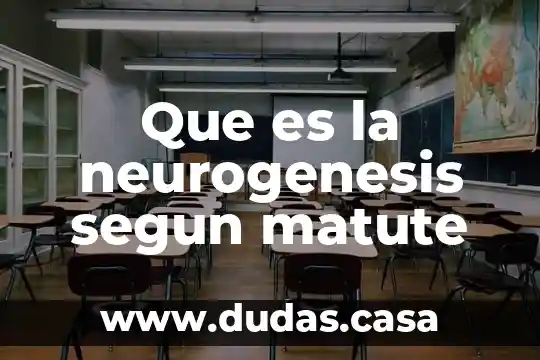 Que es la neurogenesis segun matute