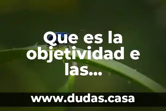 Que es la objetividad e las exposiciones