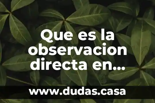 Que es la observacion directa en espiral descriptiva