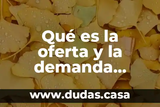 Qué es la oferta y la demanda Yahoo
