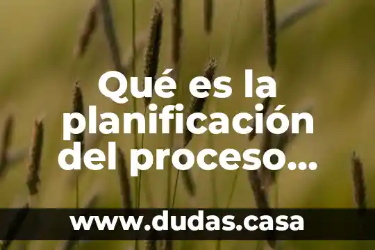 Qué es la planificación del proceso educativo