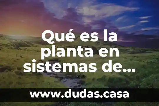 Qué es la planta en sistemas de control