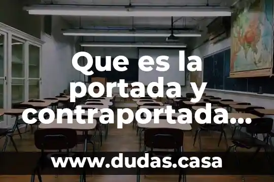 Que es la portada y contraportada de un libro