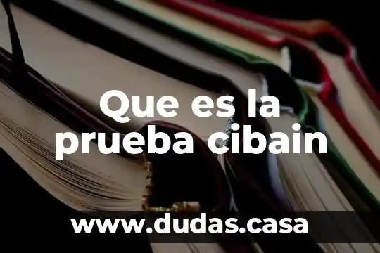 Que es la prueba cibain