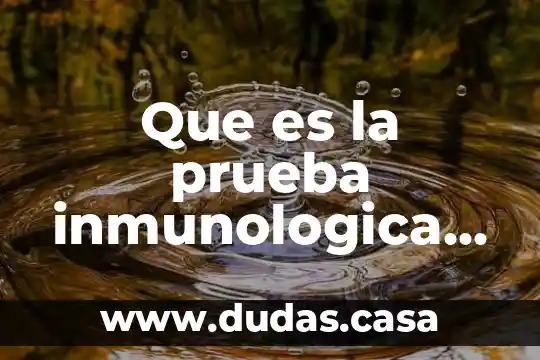 Que es la prueba inmunologica de embarazo