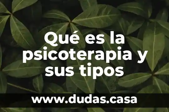 Qué es la psicoterapia y sus tipos