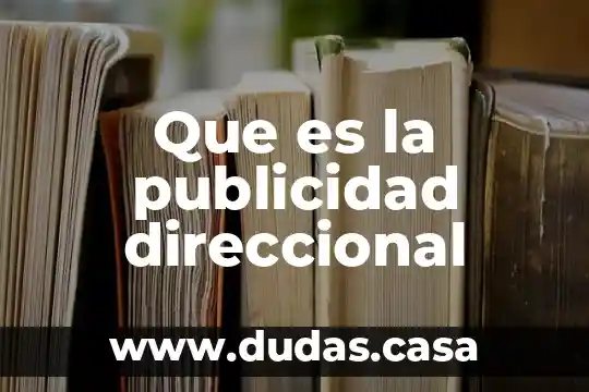 Que es la publicidad direccional