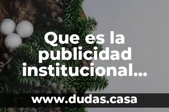 Que es la publicidad institucional dentro de una empresa
