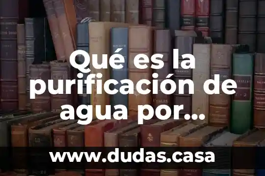 Qué es la purificación de agua por subsuelo