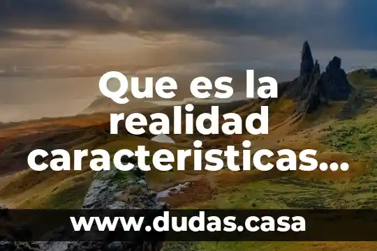Que es la realidad caracteristicas y ejemplos