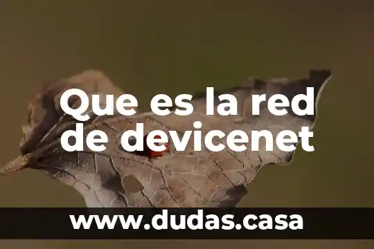 Que es la red de devicenet