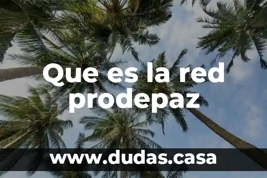 Que es la red prodepaz