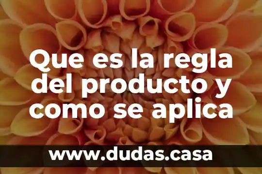 Que es la regla del producto y como se aplica