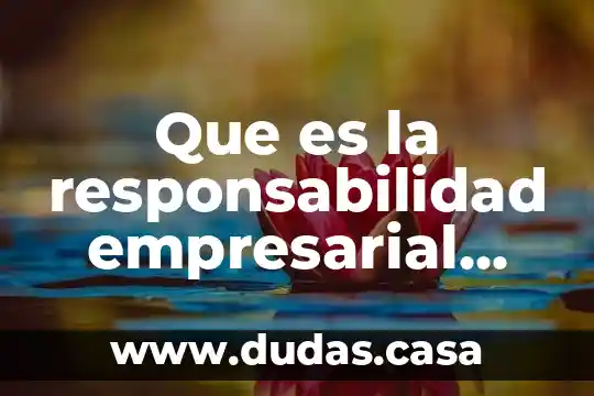 Que es la responsabilidad empresarial social