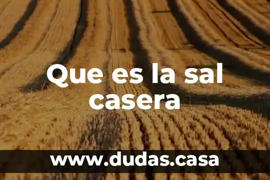 Que es la sal casera