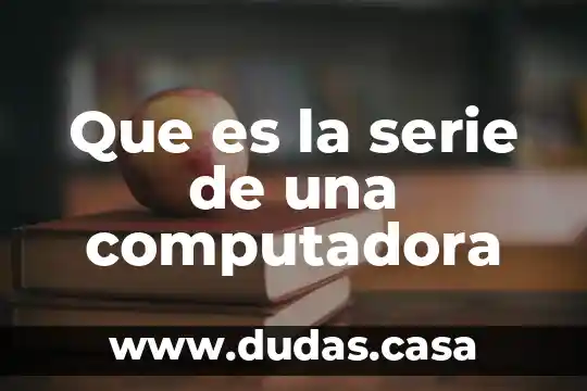 Que es la serie de una computadora