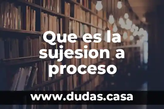 Que es la sujesion a proceso