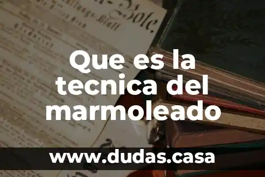 Que es la tecnica del marmoleado