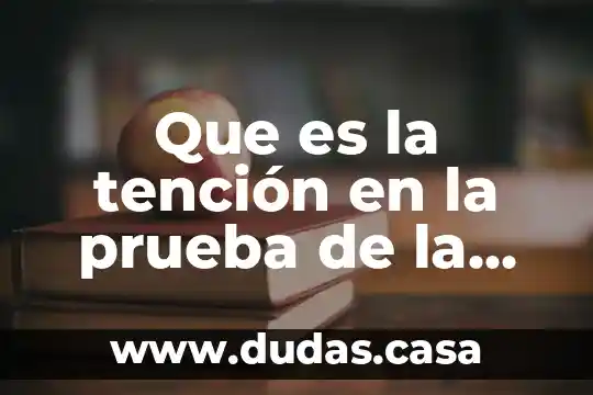 Que es la tención en la prueba de la placa