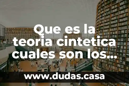 Que es la teoria cintetica cuales son los tipos