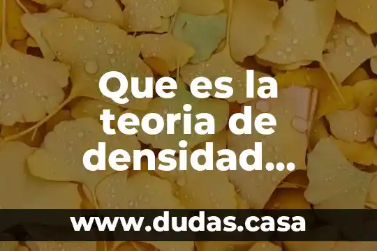 Que es la teoria de densidad continental
